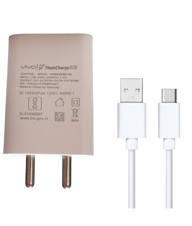 Vivo Y35 44W Super Fast Charging Wall Charger With Type-C Data