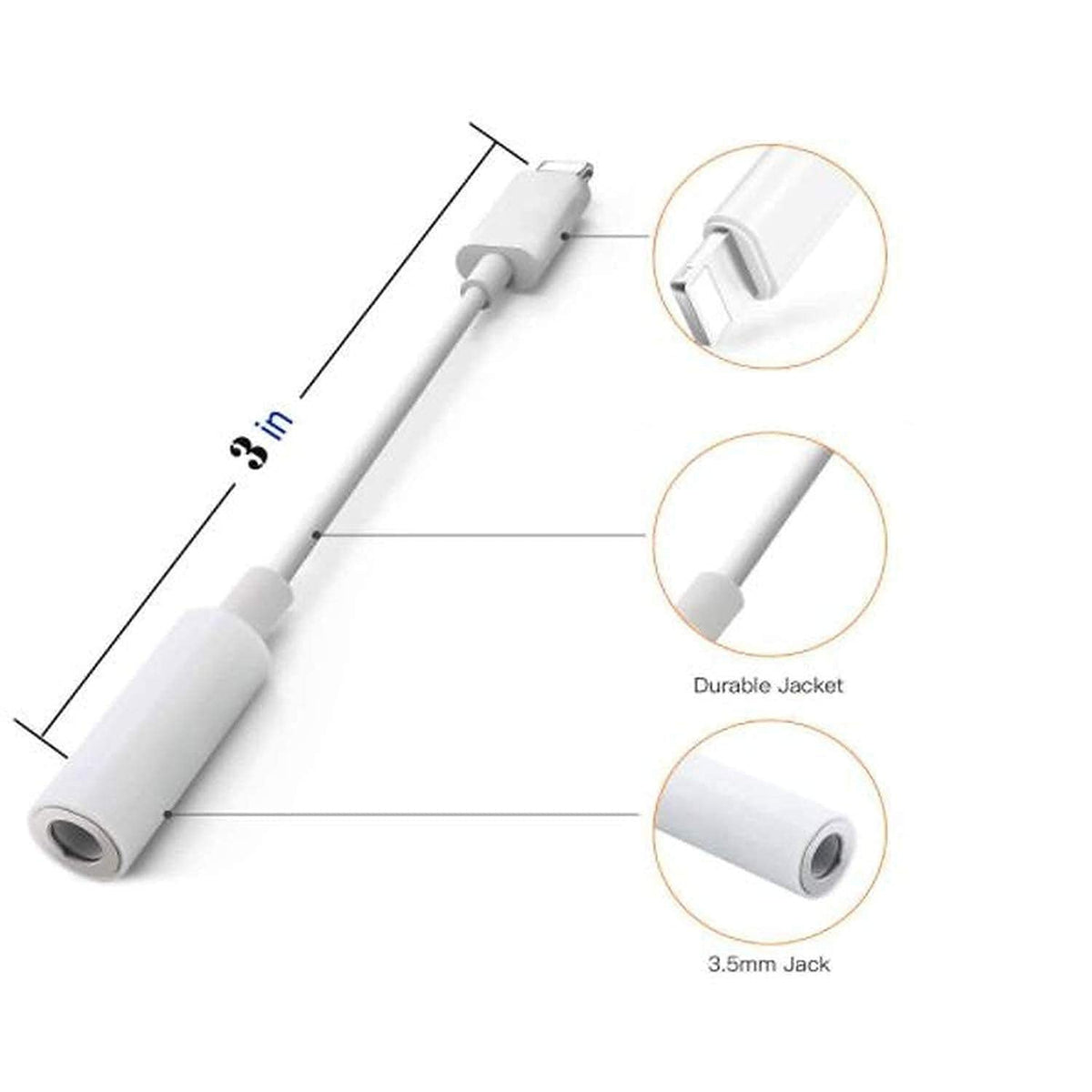 Iphone 6S Lightning to Audio Headphone Jack Connector