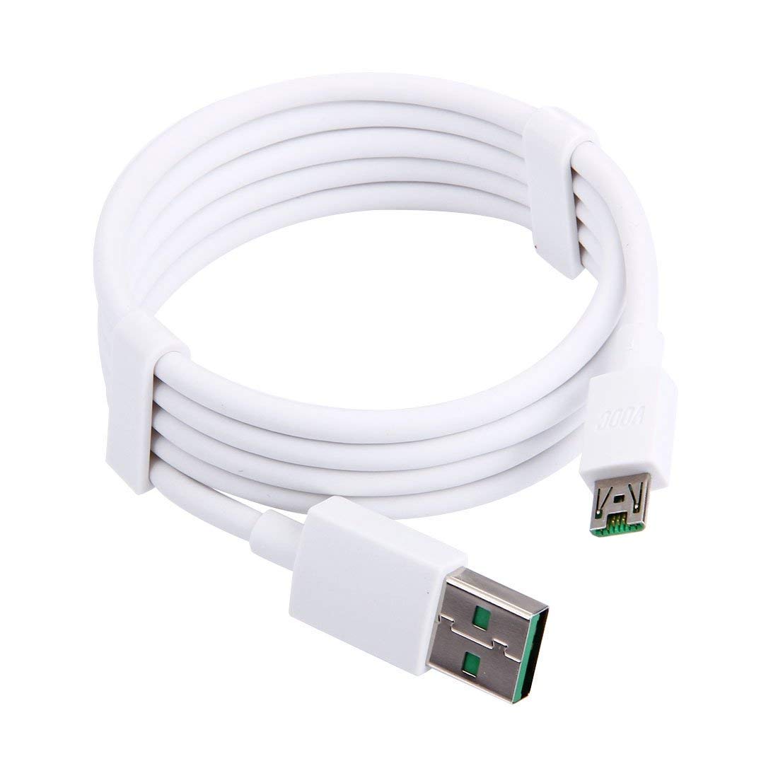 Oppo F11 Pro Vooc Fast Charging Micro Data Cable White-1 Meter