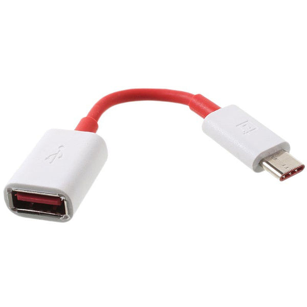Oneplus Combo Of Type-C OTG Cable With Headphone Jack Connector Red