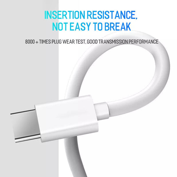 Vivo Z1x Fast Charging Type-C Data Cable White - 1 Meter