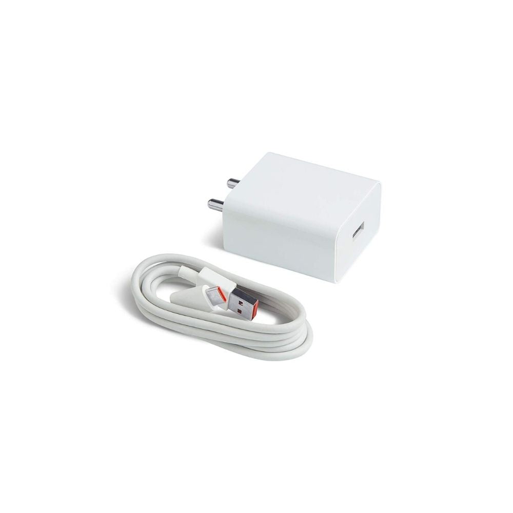 Poco X5 5G 33W Fast SonicCharge 2.0 Charger With Type C Cable (White)
