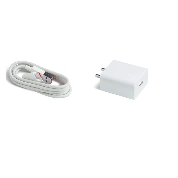 Redmi Note 13 5G 33W Fast SonicCharge 2.0 Charger With Type C Cable (White)