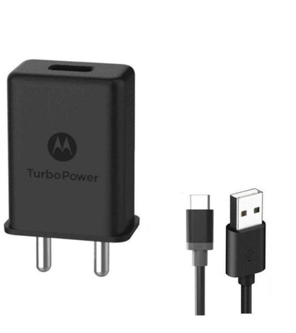 Motorola e13 10W Turbo Fast Charger With Type-C USB Data Cable