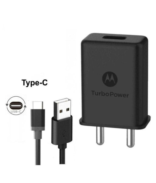 Motorola G40 Fusion 18W Turbo Fast Charger With Type-C USB Data Cable