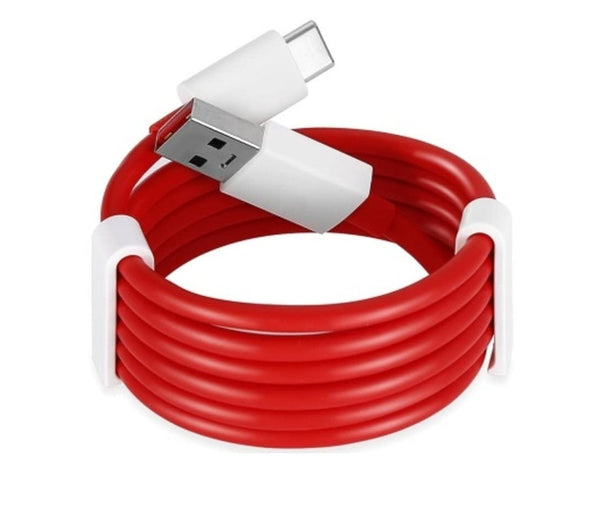 Oneplus 10T 80W SuperVooc Charger With Type-C Data Cable Red