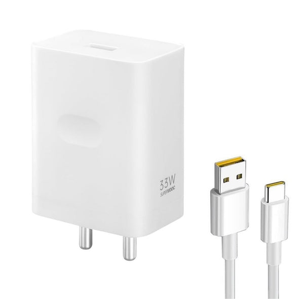 Realme Narzo 60X 5G 33W SuperVooc Charger Adapter With Type-C Data Cable