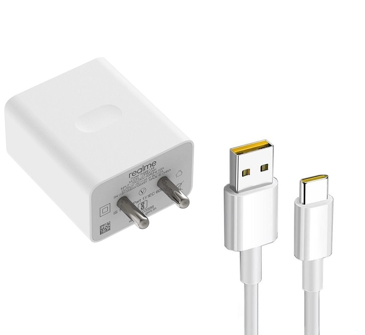 Realme C51 33W SuperVooc Fast Charger With Type-C Data Cable