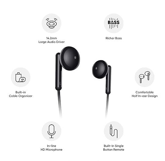 Realme Buds Classic Type-C Original Sound Quality Wired In Ear Earphone