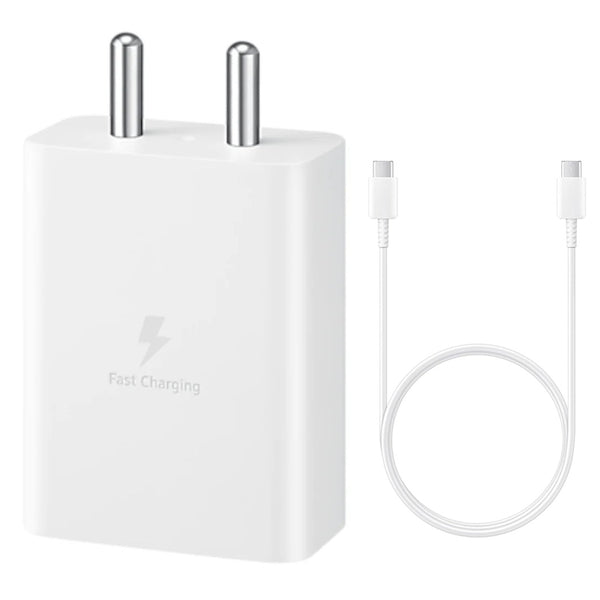 Samsung 15W Fast Original Charger With Type-C To Type-C Data Cable White