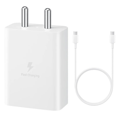 Samsung 15W Fast Original Charger With Type-C To Type-C Data Cable White