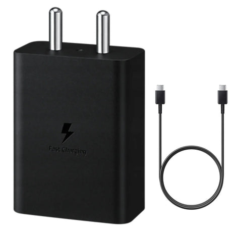 Samsung Galaxy F22 5G 15W Fast Original Charger With Type-C To Type-C Data Cable