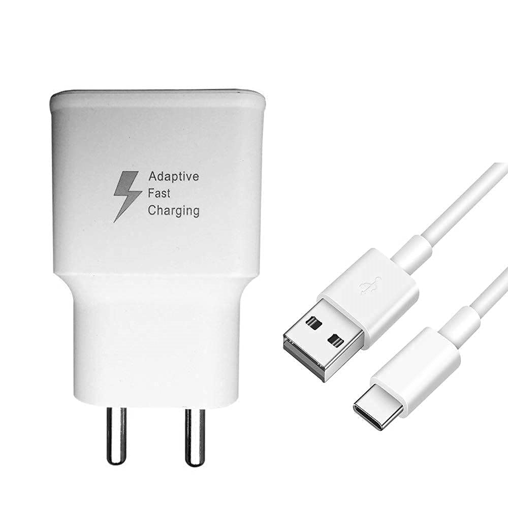 Samsung Galaxy F04 15W Fast Original Charger With Type-C Data Cable (White)
