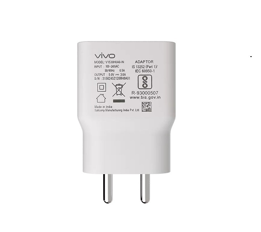 Vivo T3 Lite 5G 15W Fast Charging Charger With Type-C Data Cable