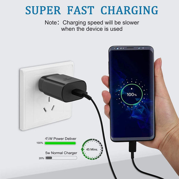 Samsung 45W Super Fast Charger with CTOC Data Cable (Black)