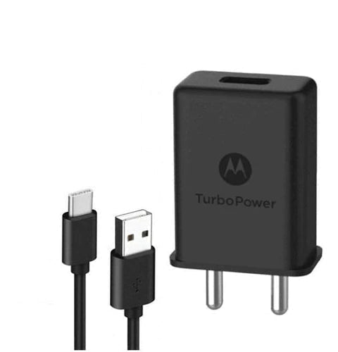 Motorola One Zoom 3Amp Turbo Fast Charger With Type-C USB Data Cable