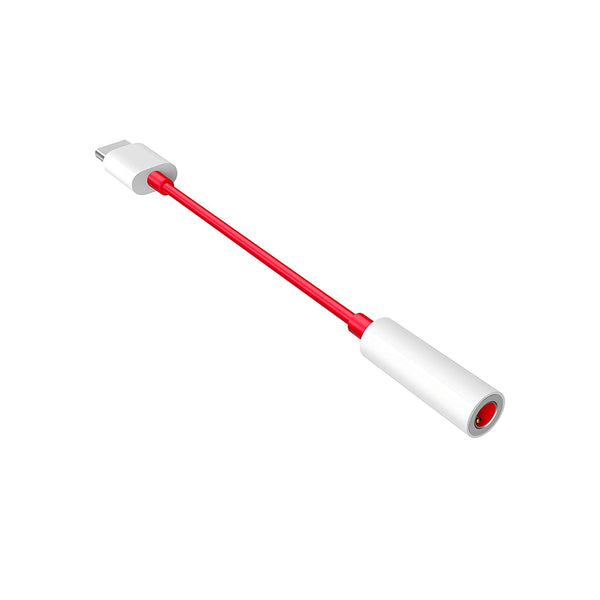 Oneplus Combo Of Warp Charge Type-C to Type-C Data Cable With Headphone Jack Connector Red