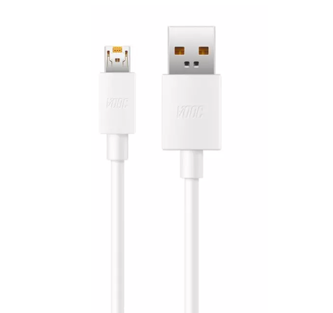 Realme C12 Fast Charging Micro USB Data Cable White -1 Meter