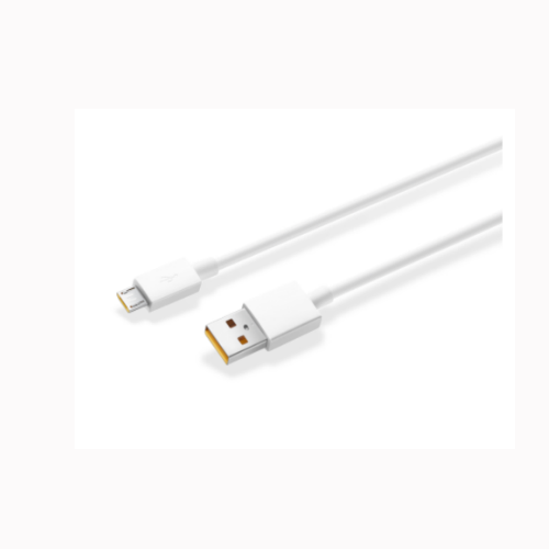 Realme C3 Fast Charging Micro USB Data Cable White -1 Meter