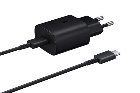 Samsung M51 25W Super Fast Original USB-C PD Charger With C TO C Cable(Black)