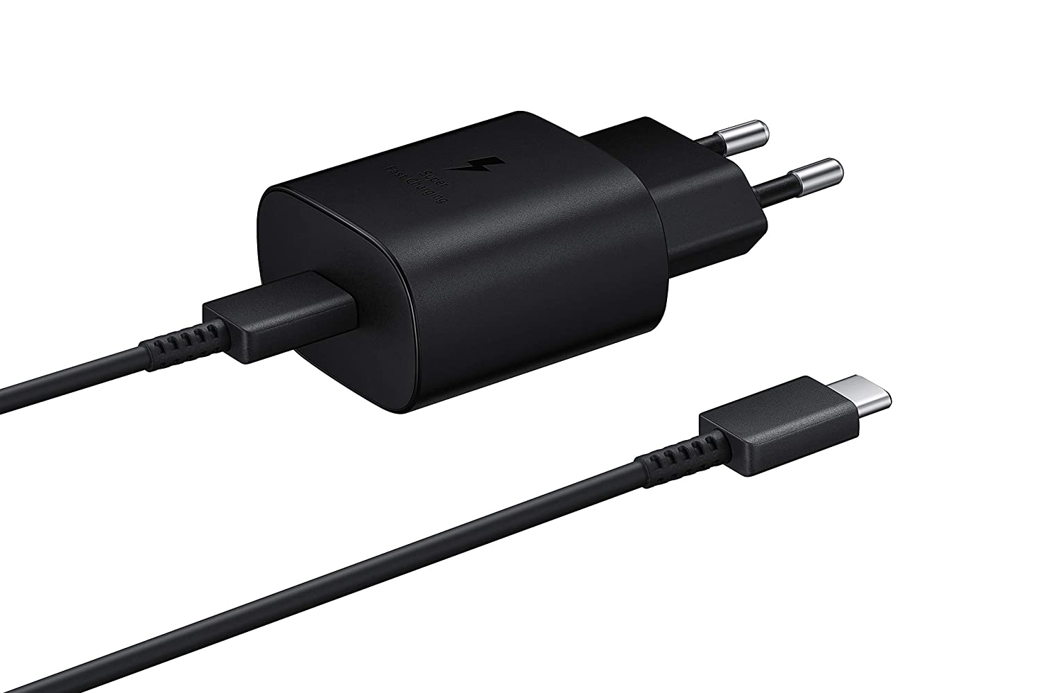 Samsung M53 5G 25W Super Fast USB-C PD Charger With C TO C Cable (Black)
