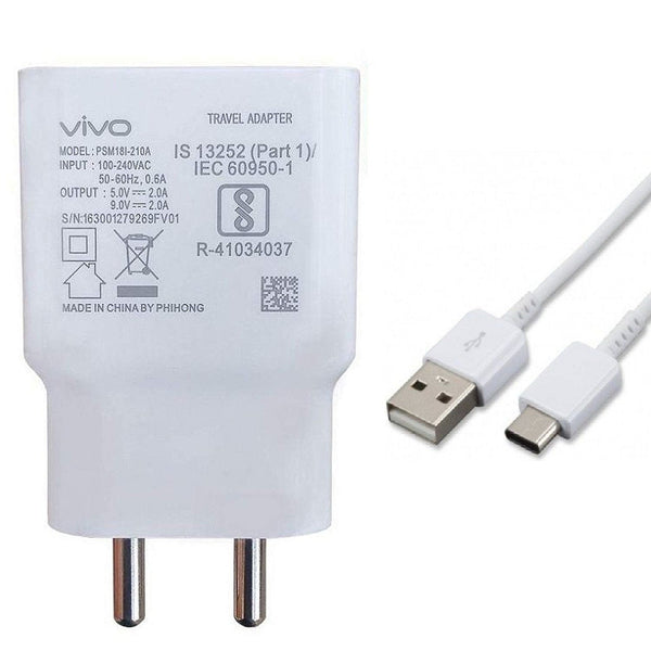 Vivo Z1x 18W Fast Charging Charger With Type-C Data Cable