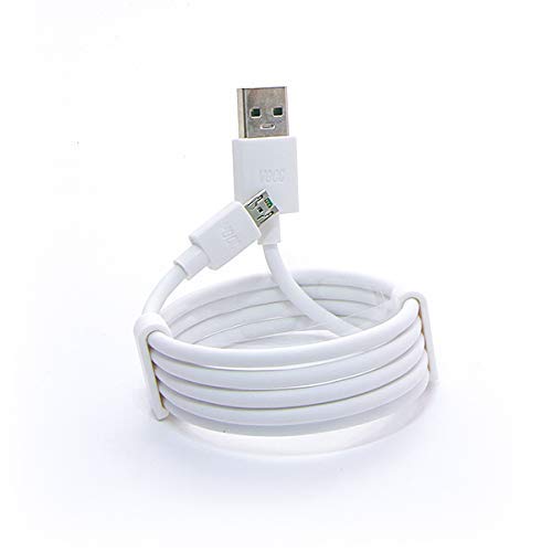 Oppo F9 Vooc Fast Charging Micro Data Cable White-1 Meter