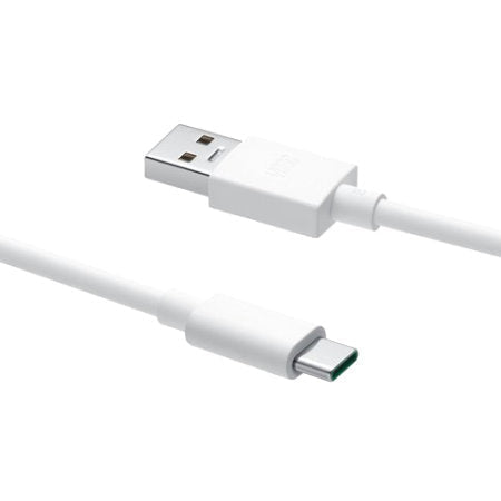 Oppo F17 Pro Vooc Fast Charging Type-C Data Cable White-1 Meter