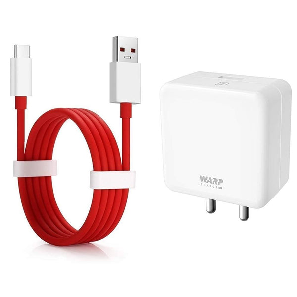 Oneplus 30W Warp Charger With Type-C Data Cable And OTG Red