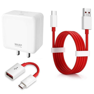 Oneplus Nord CE 2 Lite 5G 30W Warp Charger With Type-C Data Cable And OTG Red